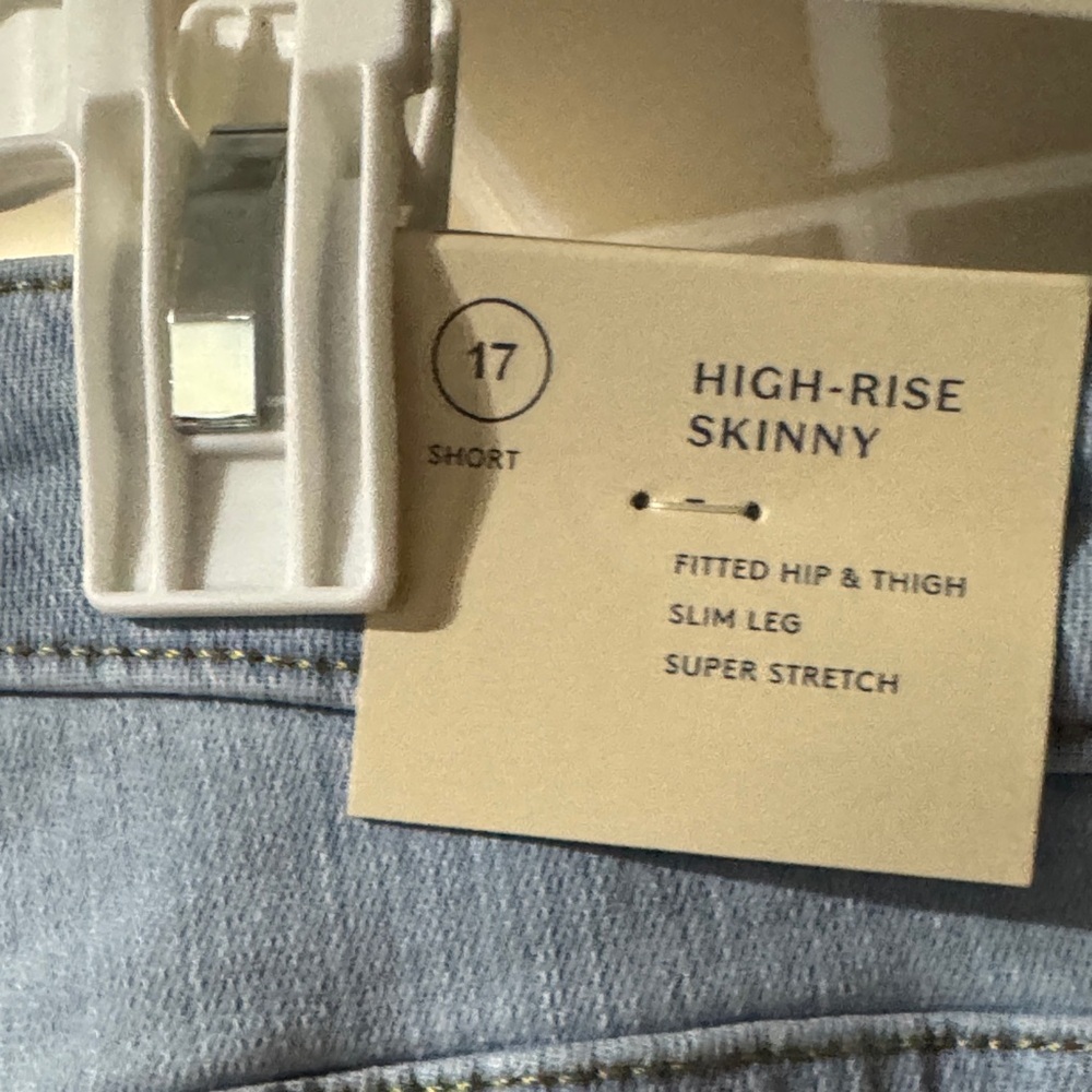 Size 17S Universal Thread Light Blue High Rise Skinny Jeans - Picture 2 of 4